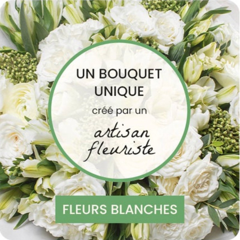 BOUQUET DE FLEURS DU FLEURISTE CORSE - BLANC