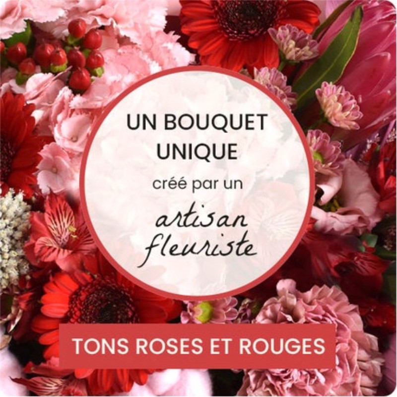 BOUQUET DE FLEURS DU FLEURISTE - ROUGE