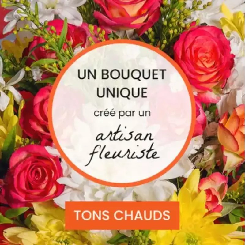 DOM-TOM BOUQUET DEUIL DU FLEURISTE TONS CHAUDS