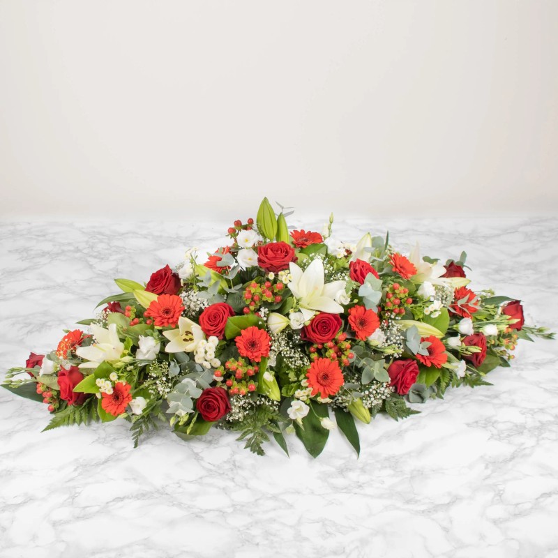 DOM-TOM RAQUETTE DE FLEURS DEUIL FIDES DOM-TOM RAQUETTE DE FLEURS DEUIL FIDES