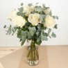 SYMPATHY WHITE ROSES BOUQUET
