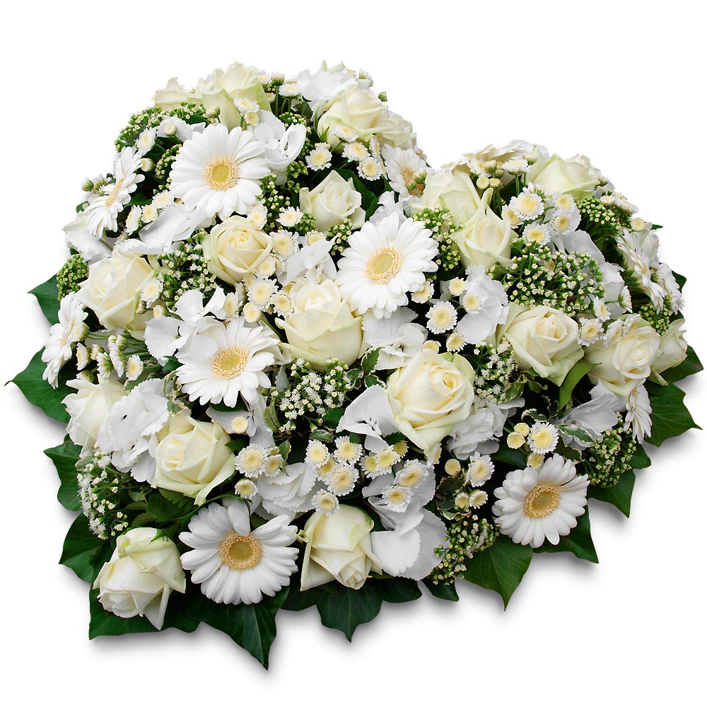 coeur fleurs enterrement