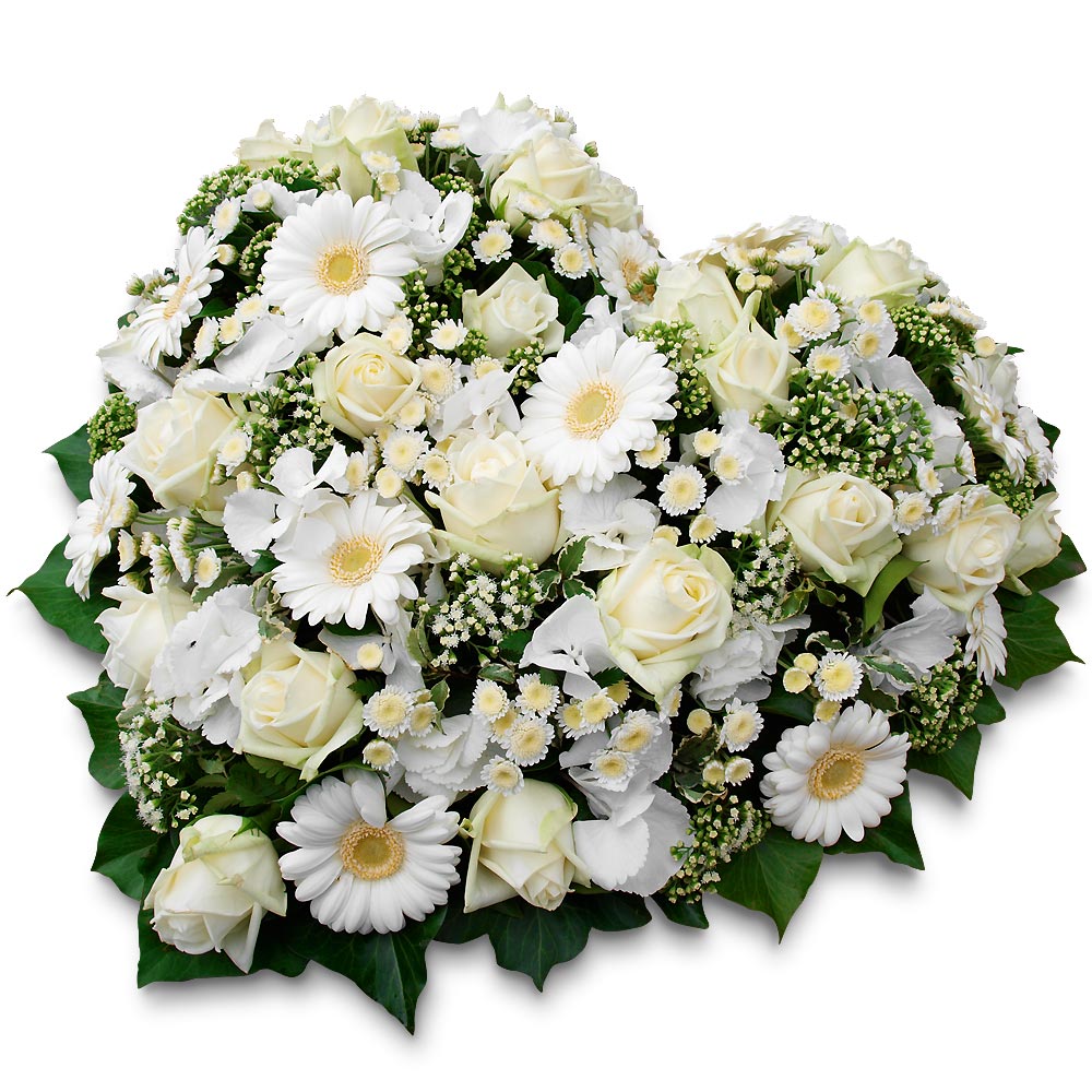 LES coeurs DE FLEURS DEUIL FONTENELLE